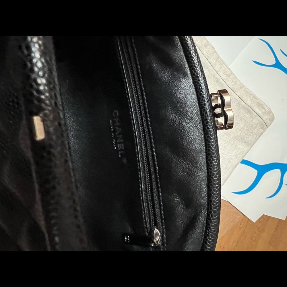 Black Quilted Caviar Leather Timeless Clutch Bag-sold elsewhere - Picture 10 of 14